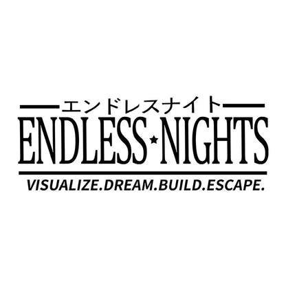 Endless Nights Japanese Vinyl Sticker | JDM Drift Stance Anime Decal for Car Window Bumper