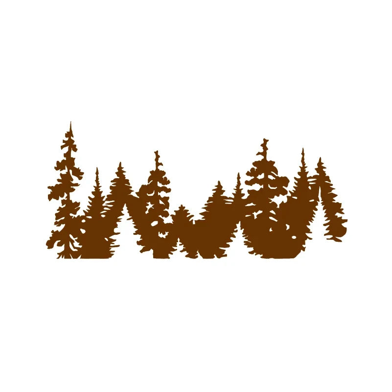 Mountain Forest Trees Vinyl Sticker Decal | Nature Adventure Wall Art for Car Laptop Window