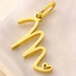 SUNIBI Personalized Initial Letter Heart Stainless Steel Accessories for Woman Necklace Ladies Jewelry Charm Gifts Wholesale
