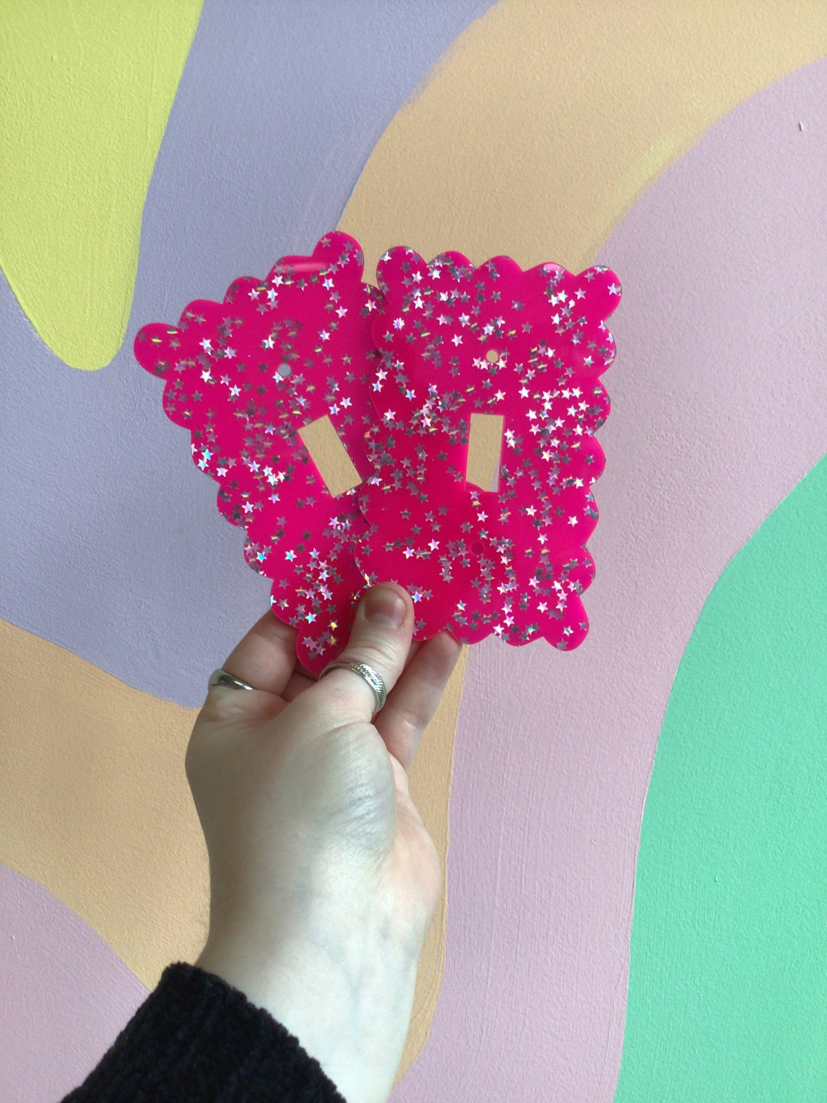 Hot Pink Stars Outlet Covers