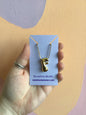 Bubble Letter Initial Necklace