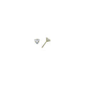 14k Yellow Gold .23ct Cubic Zirconia Triangle Earrings