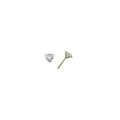 14k Yellow Gold .47ct Cubic Zirconia Triangle Earrings