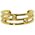 Solid 14k Yellow Gold .03 Carat Genuine Diamond Toe Ring