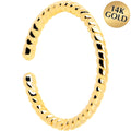 14k Yellow Gold Bendable Nose Hoop 20G 5/16 Twisted