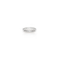 Solid 14k White Gold Cubic Zirconia Eternity Toe Ring - Size 4.5