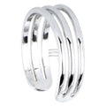 Solid 14k White Gold Trio Band Toe Ring