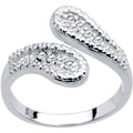 Sterling Silver 925 Cubic Zirconia Wrap Toe Ring