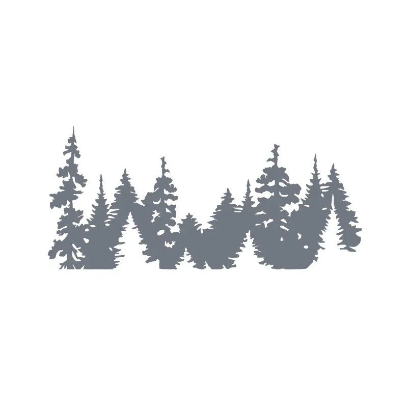 Mountain Forest Trees Vinyl Sticker Decal | Nature Adventure Wall Art for Car Laptop Window