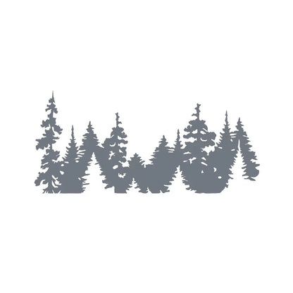 Mountain Forest Trees Vinyl Sticker Decal | Nature Adventure Wall Art for Car Laptop Window