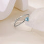 2025 Birth Colorful Cubic Zircon Heart Opening Rings For Women Fashion Dainty Stainless Steel Princess Ring Jewelry Wedding Gift