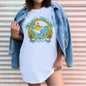 1pcs WHITE Tees Summer Casual Oversized Tee Best Surfing Santa Monica California Womens Retro Style