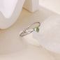 2025 Birth Colorful Cubic Zircon Heart Opening Rings For Women Fashion Dainty Stainless Steel Princess Ring Jewelry Wedding Gift