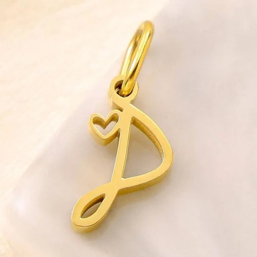 SUNIBI Personalized Initial Letter Heart Stainless Steel Accessories for Woman Necklace Ladies Jewelry Charm Gifts Wholesale