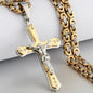 mens gold Jesus Christ Holy chain necklace