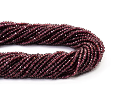Top Quality Faceted Brazilian Garnet Rondelle Beads, 2x3mm/2x4mm, SKU#U107