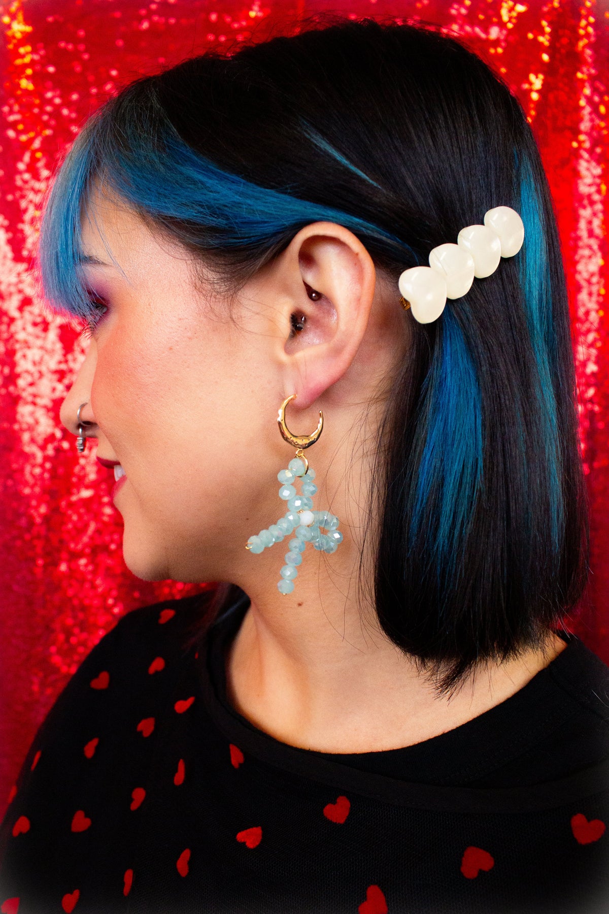 Love is Golden - Heart Barrettes