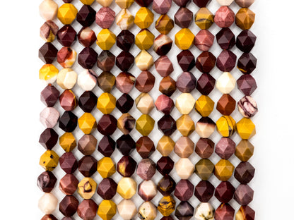 Unique Diamond Cut Quality Natural Mookaite beads, Sku#U134