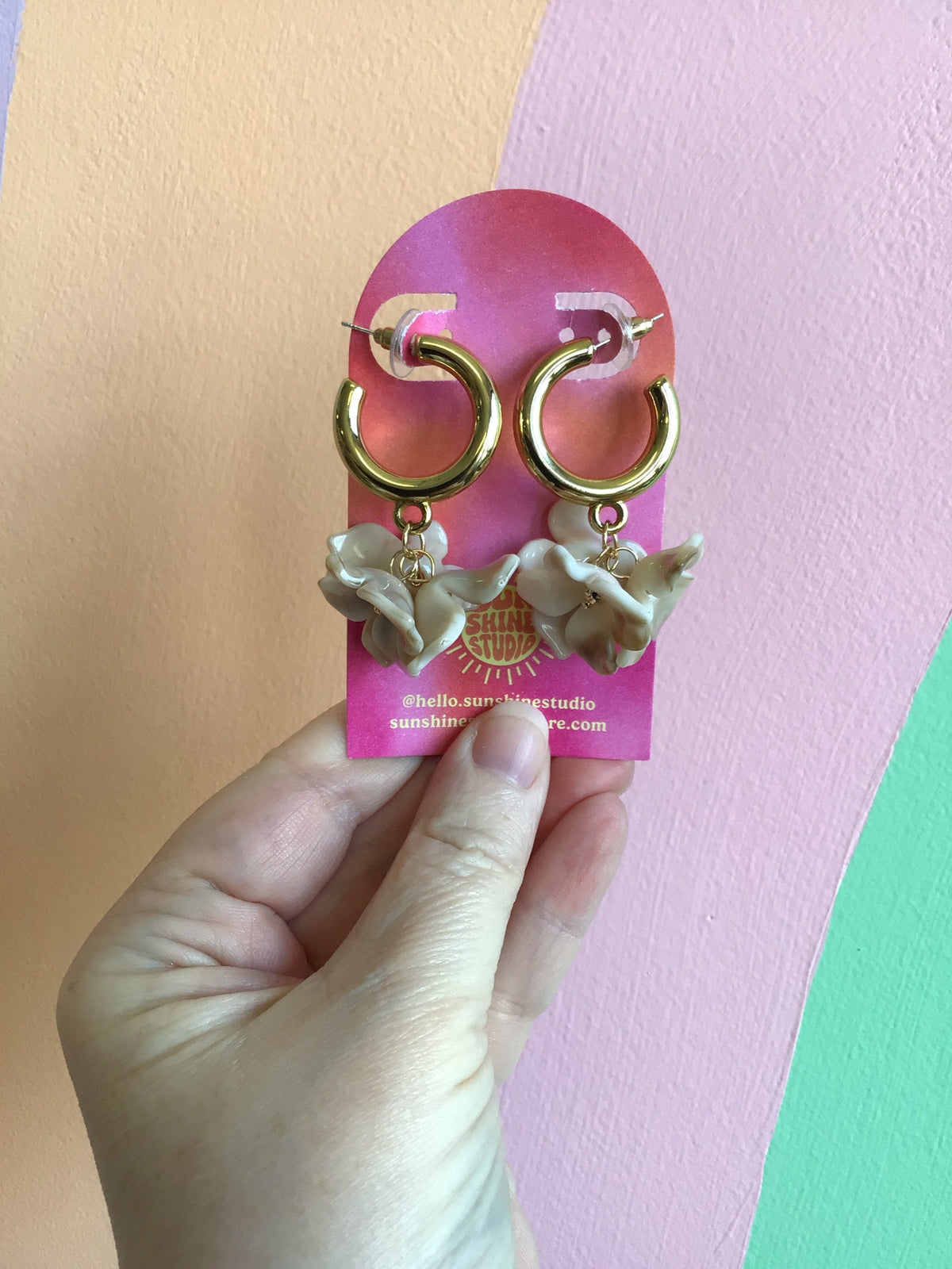 Momma’s Bouquet Flower Hoop Earrings