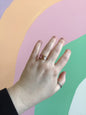 Dancing Gems Titanium Ring
