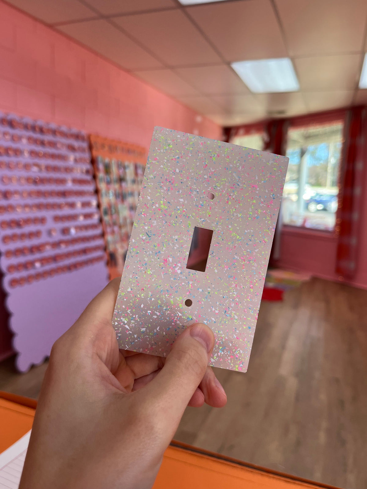 Neon Confetti Outlet Cover
