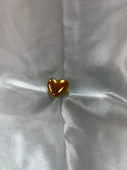 Large Chunky Heart Titanium Ring