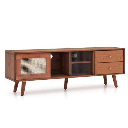 Bamboo TV Stand for TV up to 65 Inch