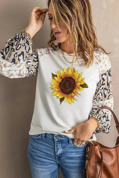 Sunflower Graphic Animal Top
