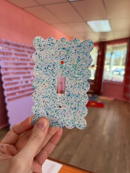 Blue & Green Confetti Outlet Cover