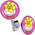 Daffodil Duck Stud Earrings by Onyx O
