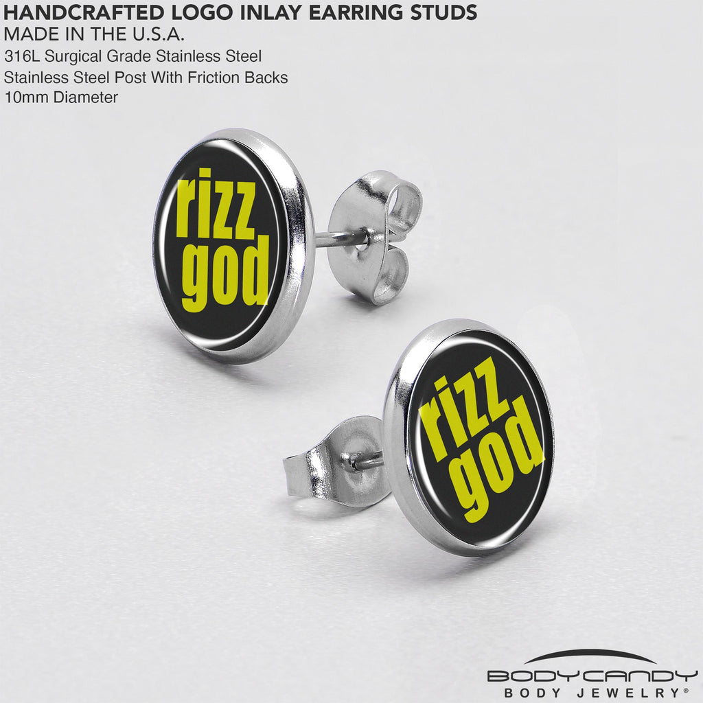 RIZZ GOD Stud Earrings by Onyx O