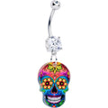 Acrylicious Vibrant Vibes Sugar Skull Dangle Belly Ring