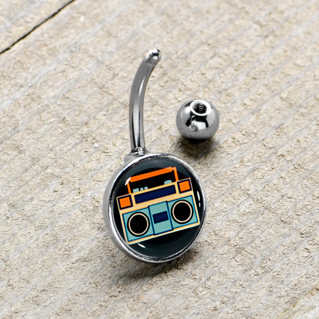Retro Boombox Belly Ring by Onyx O