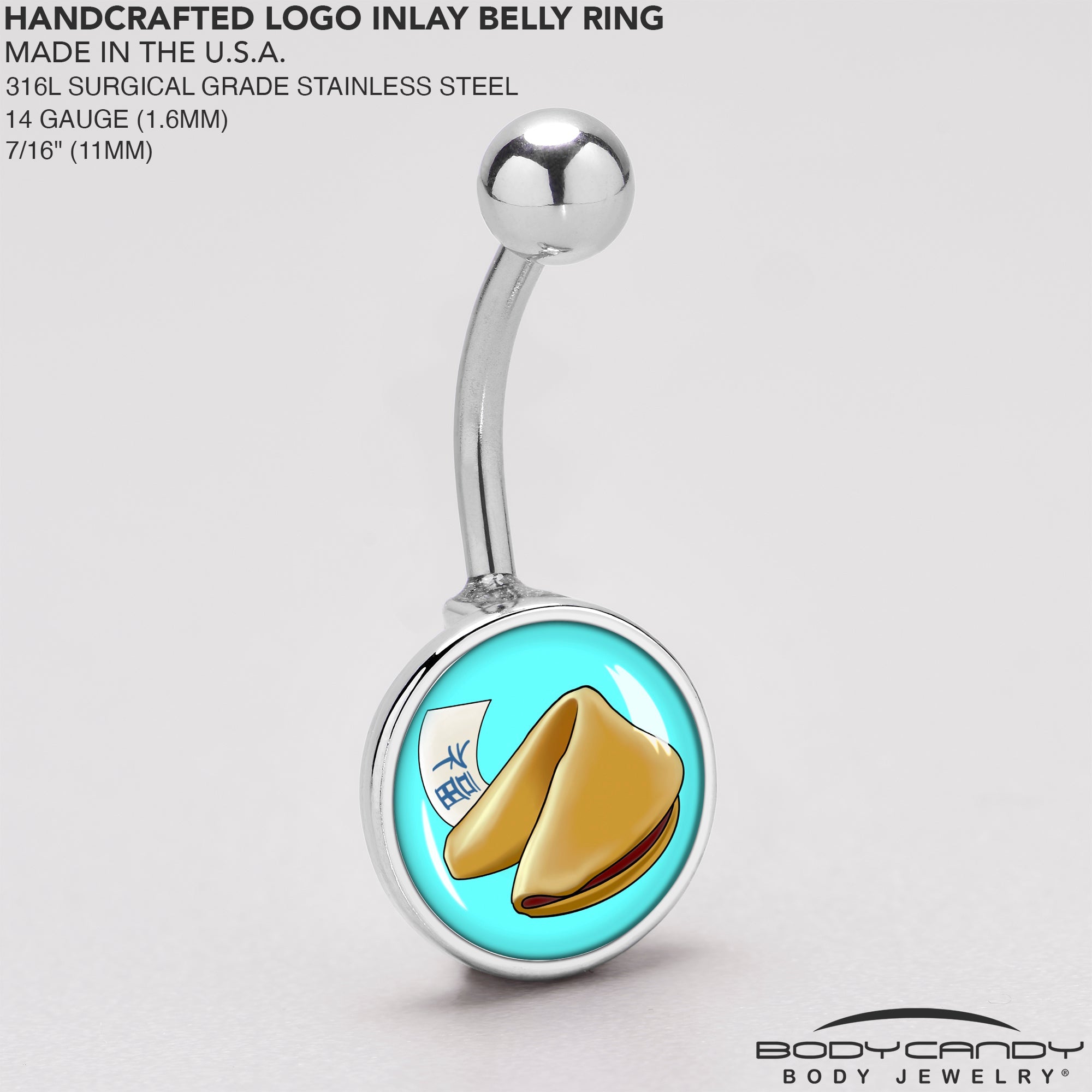 Fortune Cookie Belly Ring by Onyx O