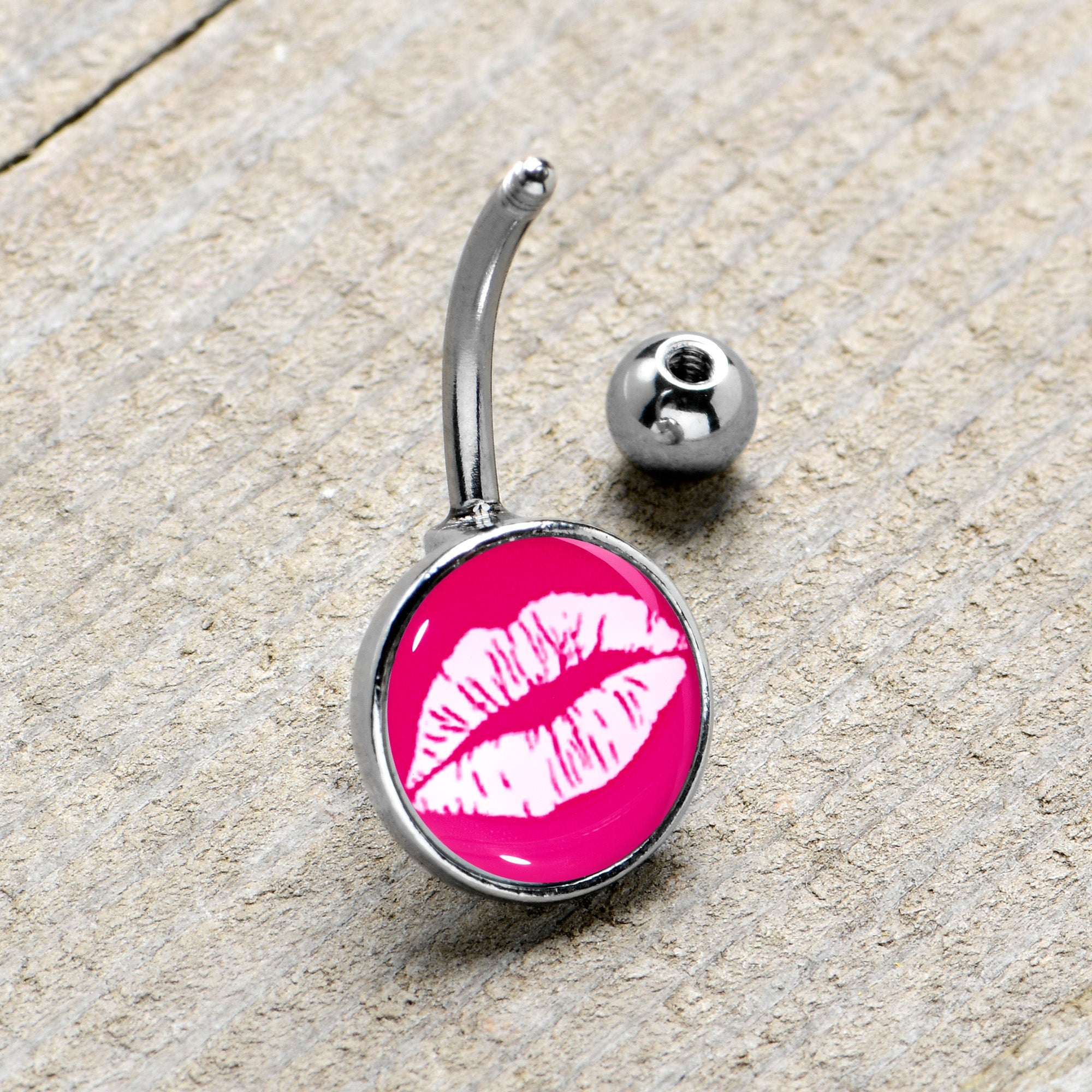 Red Hot Lips Belly Ring by Onyx O