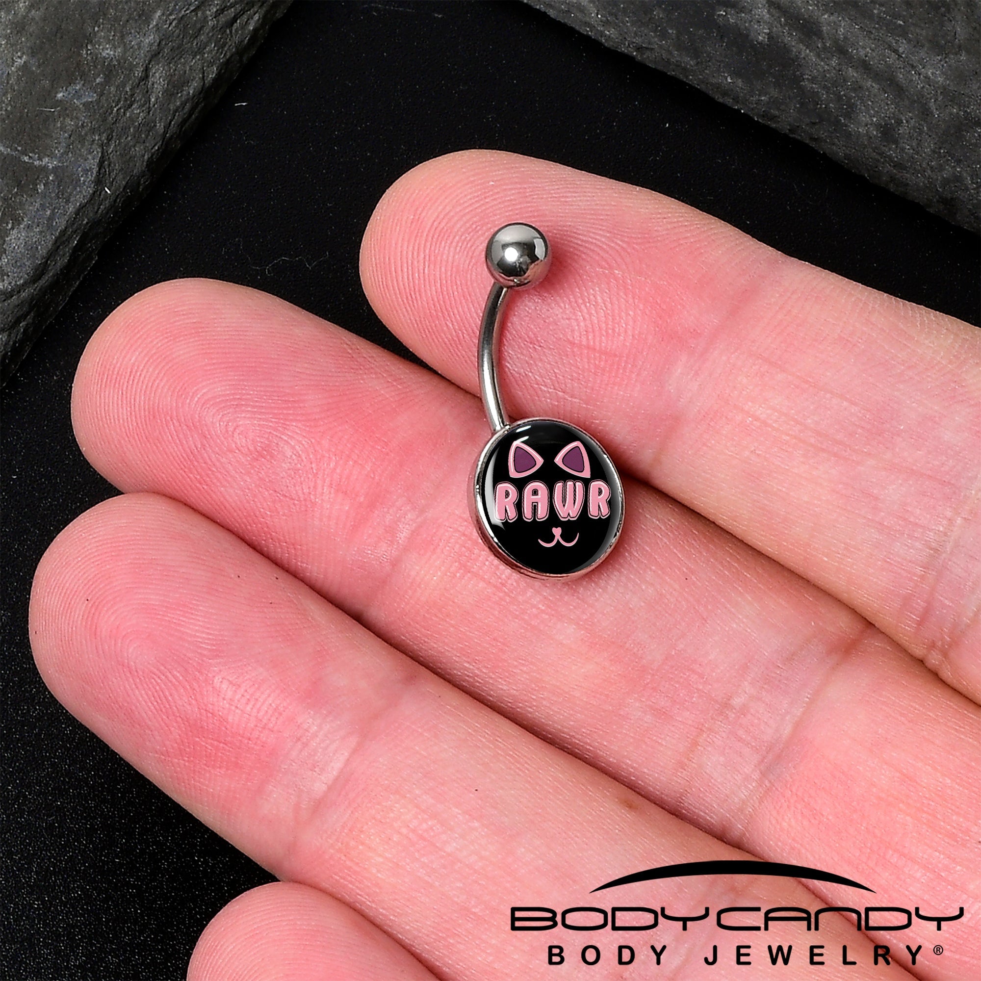 RAWR Kitty Cat Belly Ring by Onyx O