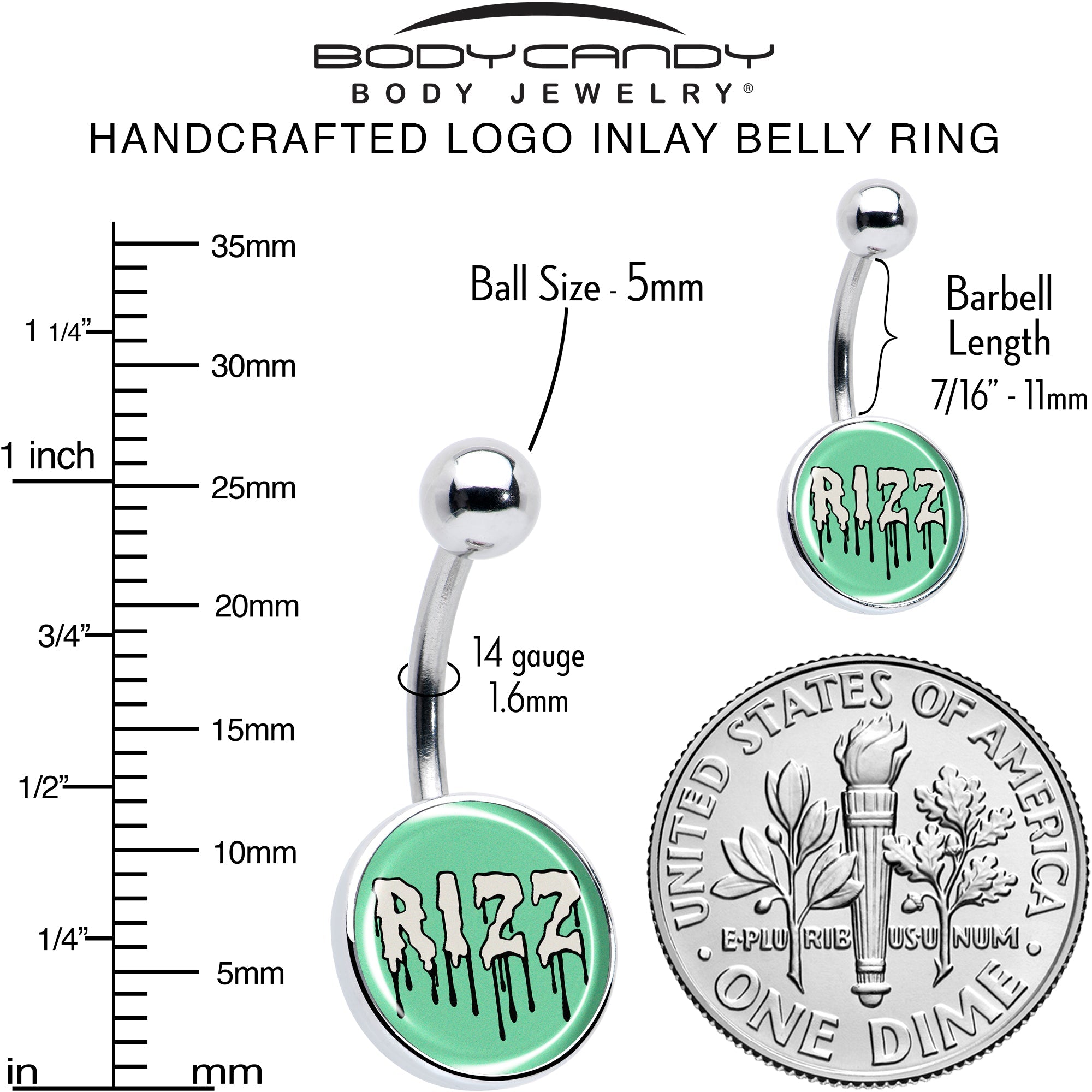 RIZZ Belly Ring by Onyx O