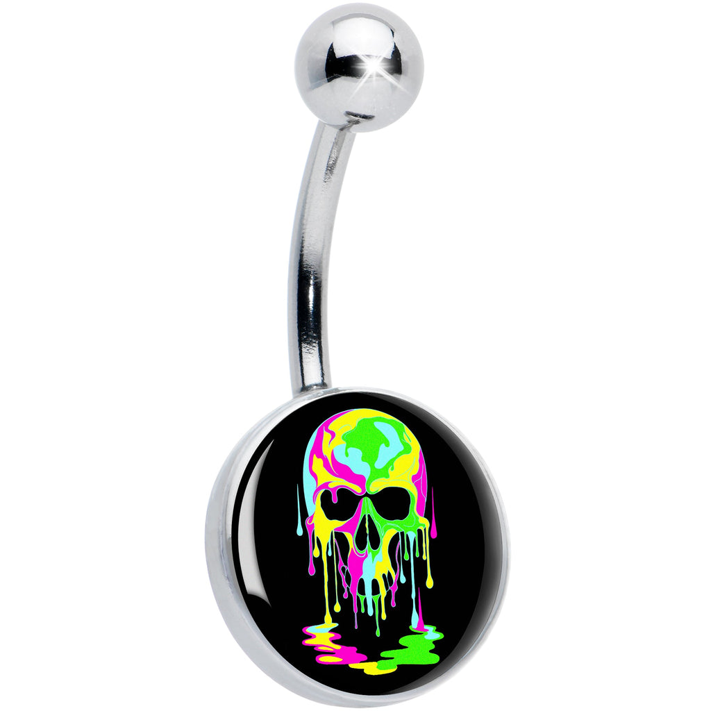 Ultra Bright Melting Skull Belly Ring by Onyx O