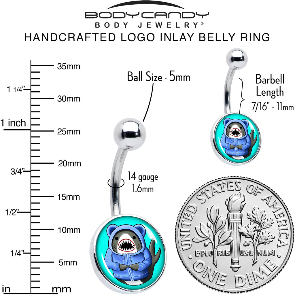 Shark in a Hoodie Belly Ring by Onyx O