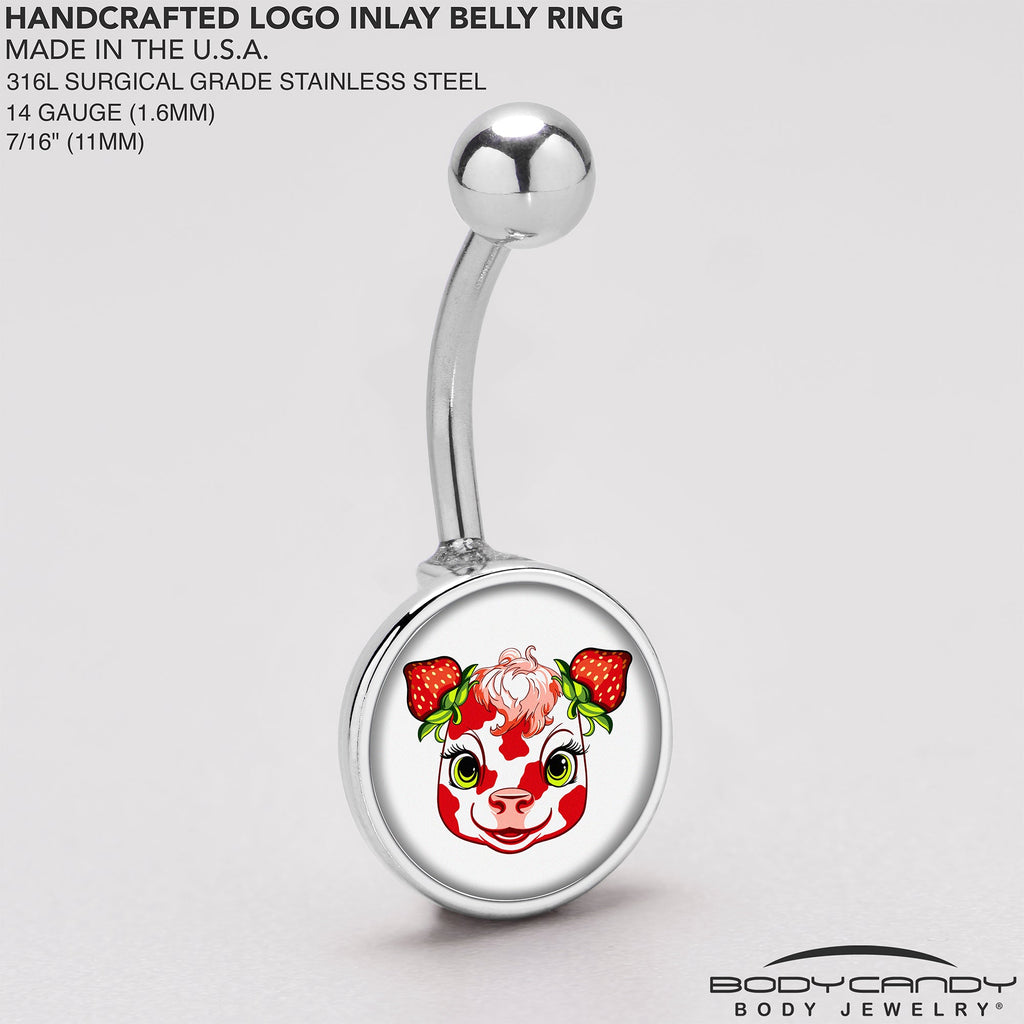 Stawberry Cow Belly Ring by Onyx O