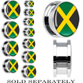 Jamaica Flag Stainless Steel Screw Fit Plug