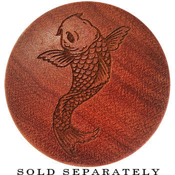 Organic Sawo Wood Koi Fish Saddle Plug