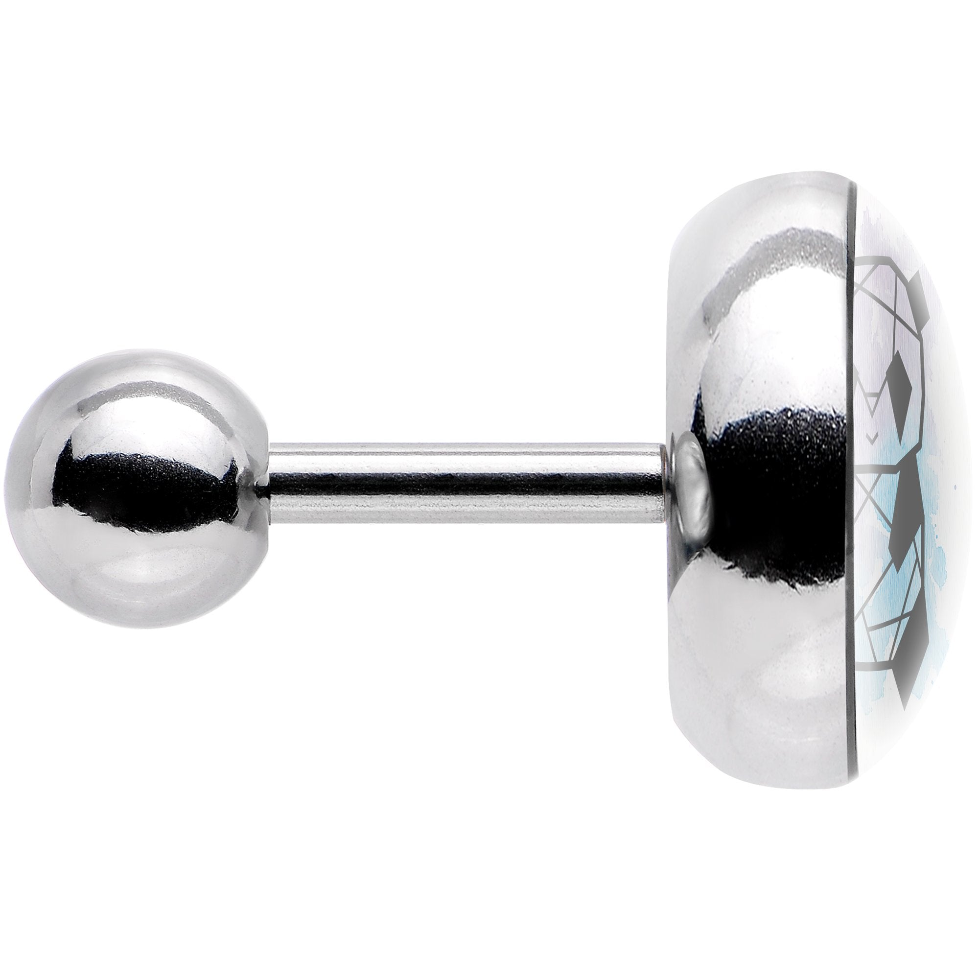 16G 1/4 Watercolor Geometric Panda Tragus Cartilage Earring