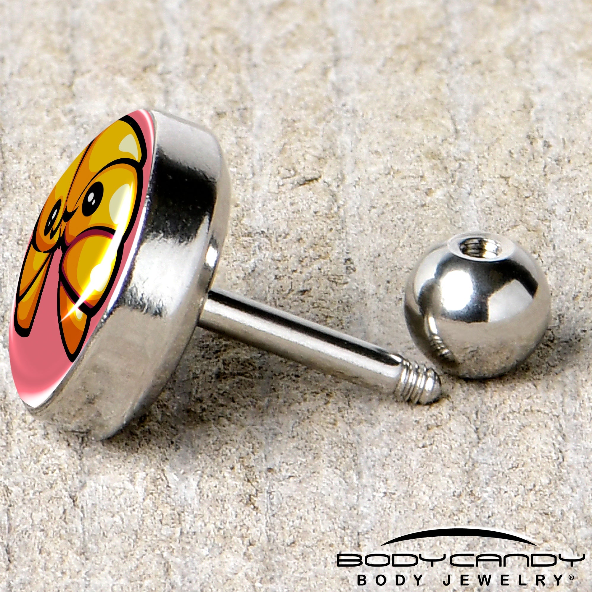 16G 1/4 Quaso Croissant Cartilage Tragus Earring by Onyx O