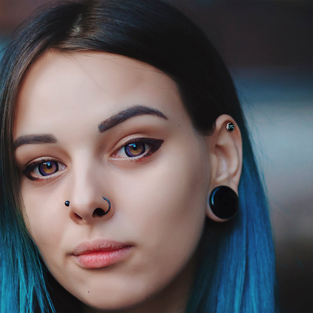 16G 1/4 Epic Blue Cartilage Tragus Earring