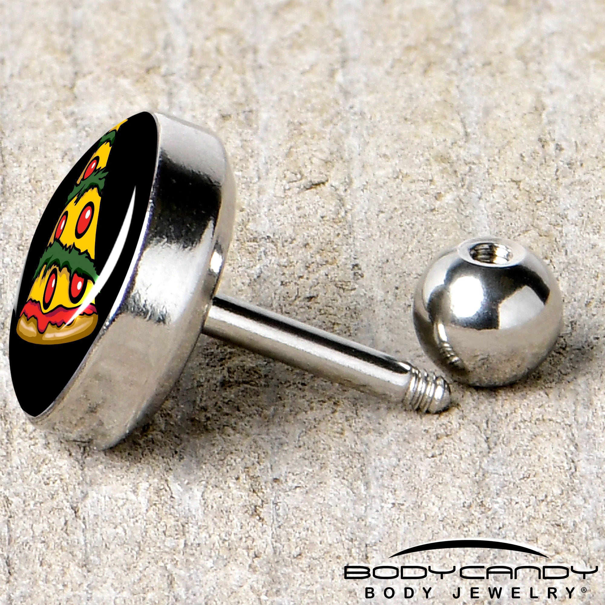 Christmas Holiday Pizza Tree Tragus Cartilage Earring by Onyx O