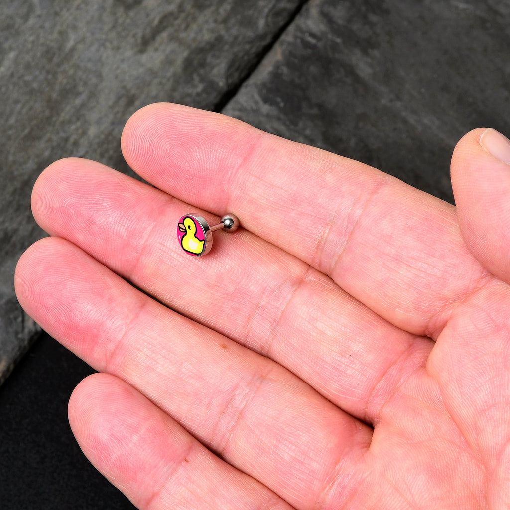 16G 1/4 Yellow Ducky Cartilage Tragus Earring by Onyx O