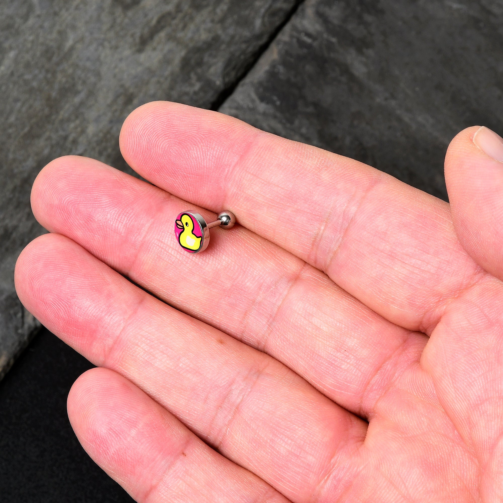16G 1/4 Yellow Ducky Cartilage Tragus Earring by Onyx O