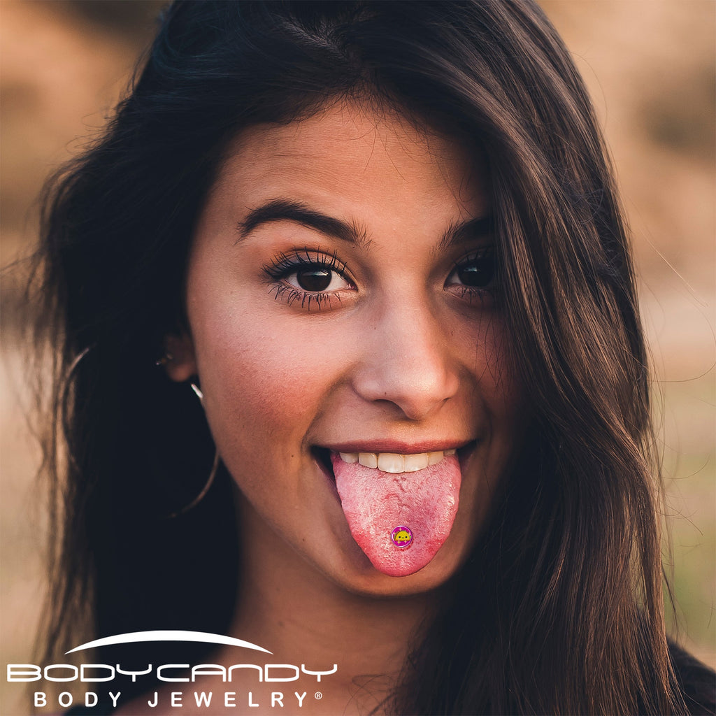Mexican Fiesta Cute Taco Barbell Tongue Ring by Onyx O