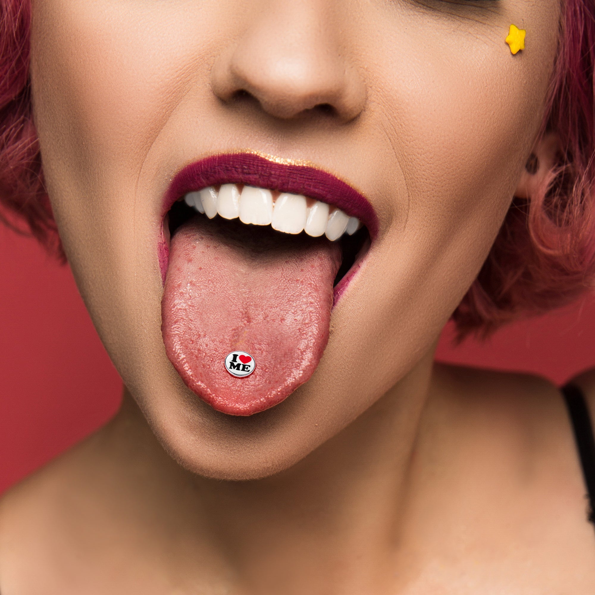 I Love Me Barbell Tongue Ring by Onyx O